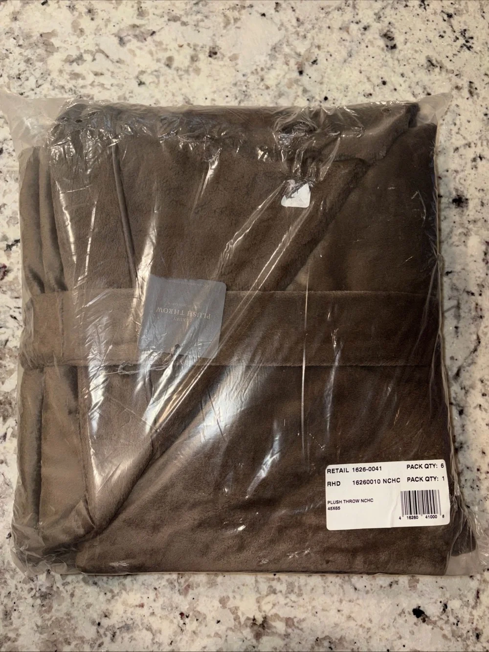 Restoration Hardware Plush Throw in Chocolate Brown